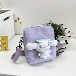 Printed Structured Shoulder Bag with Applique