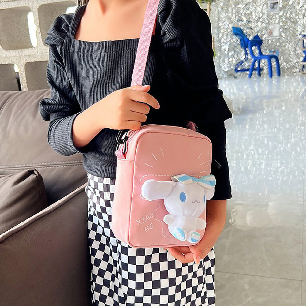 Printed Structured Shoulder Bag with Applique