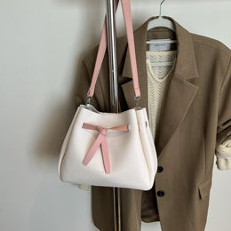 Black Solid One Handle Shoulder Bag