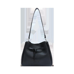 Black Solid One Handle Shoulder Bag