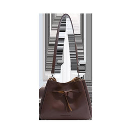 Black Solid One Handle Shoulder Bag