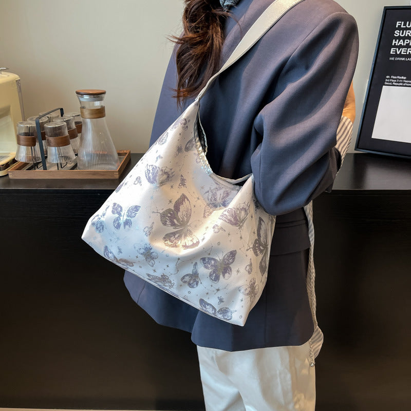 Black Printed One Handle Sling Bag