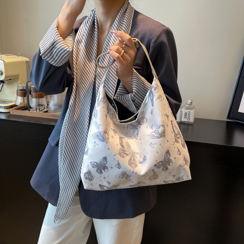 Black Printed One Handle Sling Bag