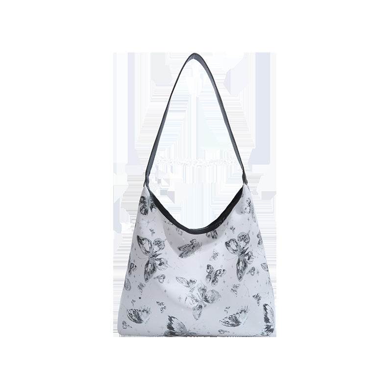 Black Printed One Handle Sling Bag