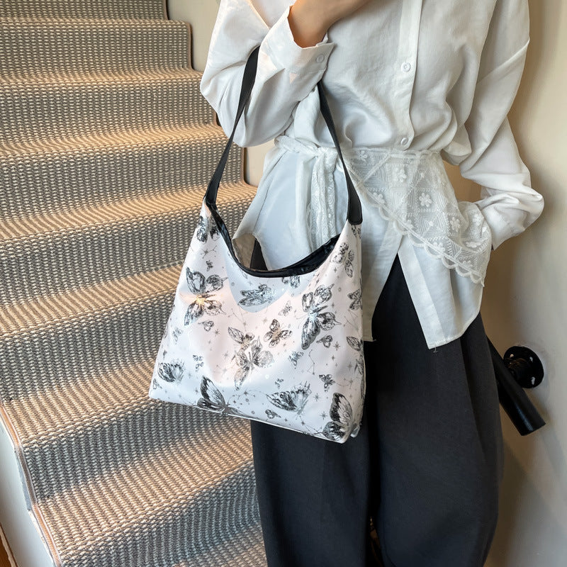 Black Printed One Handle Sling Bag