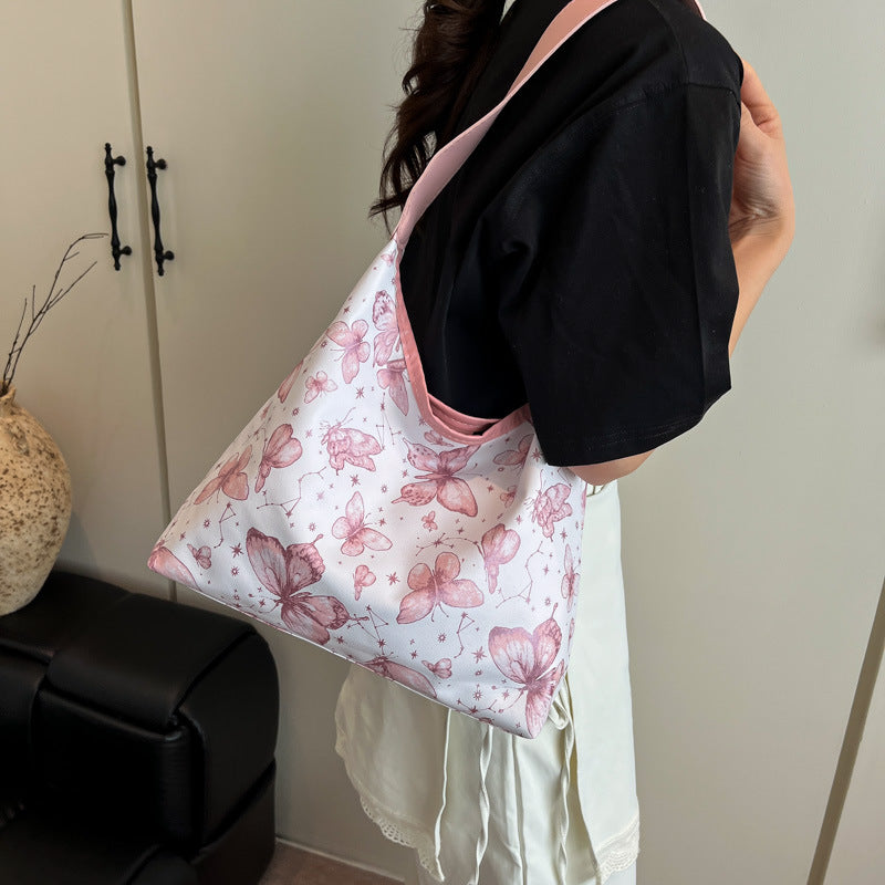 Black Printed One Handle Sling Bag