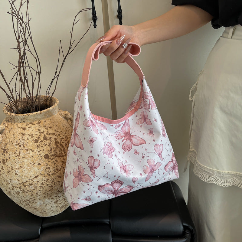 Black Printed One Handle Sling Bag