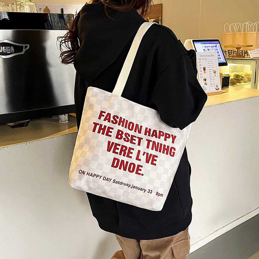 Printed Shopper Handheld Bag