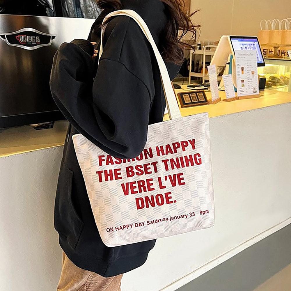 Printed Shopper Handheld Bag