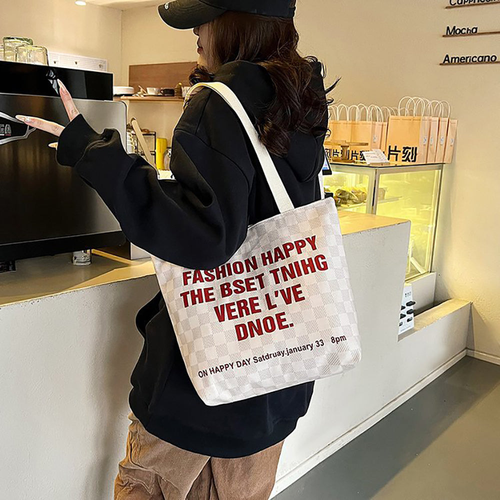 Printed Shopper Handheld Bag