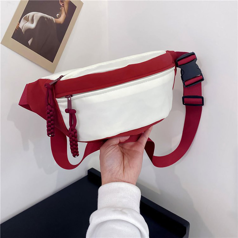 Colourblocked Hobo Bag with Applique