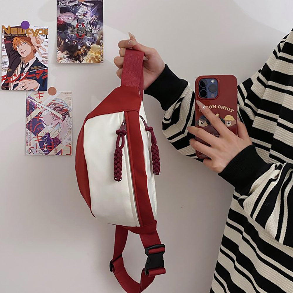 Colourblocked Hobo Bag with Applique