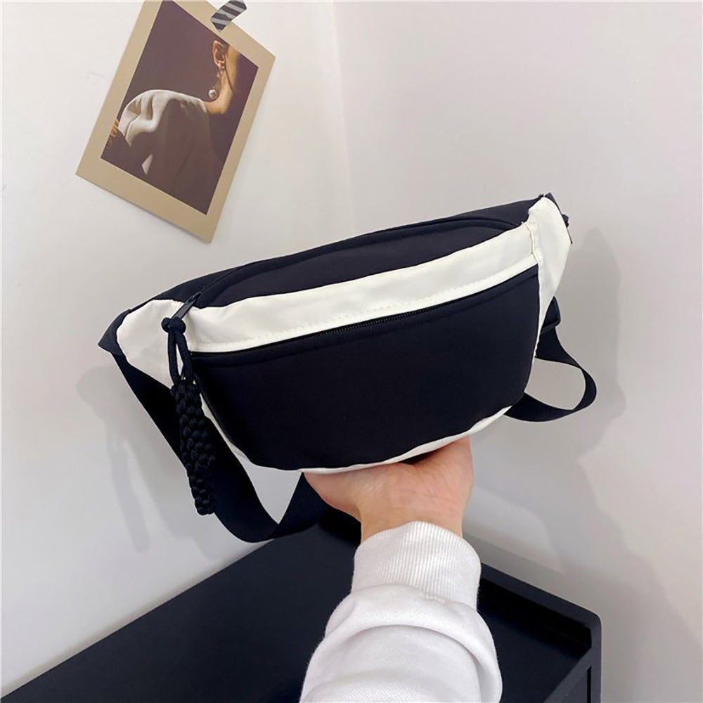 Colourblocked Hobo Bag with Applique
