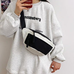 Colourblocked Hobo Bag with Applique