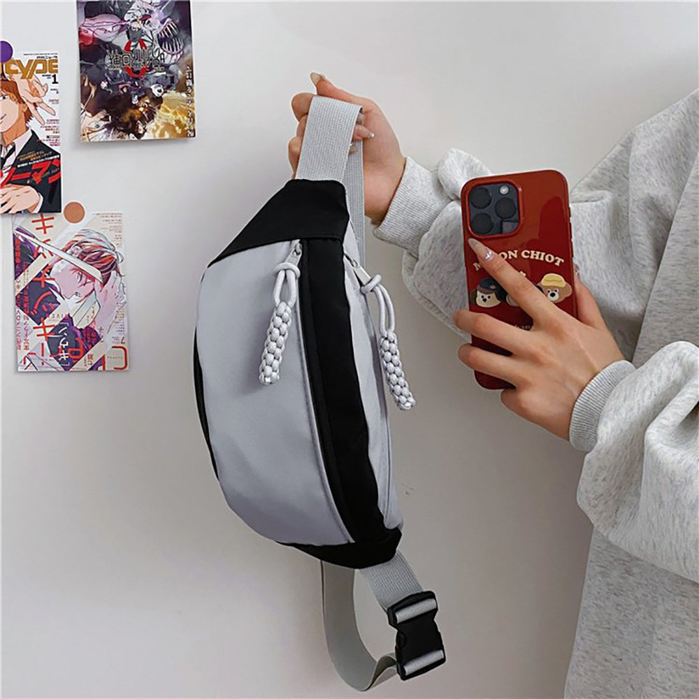 Colourblocked Hobo Bag with Applique
