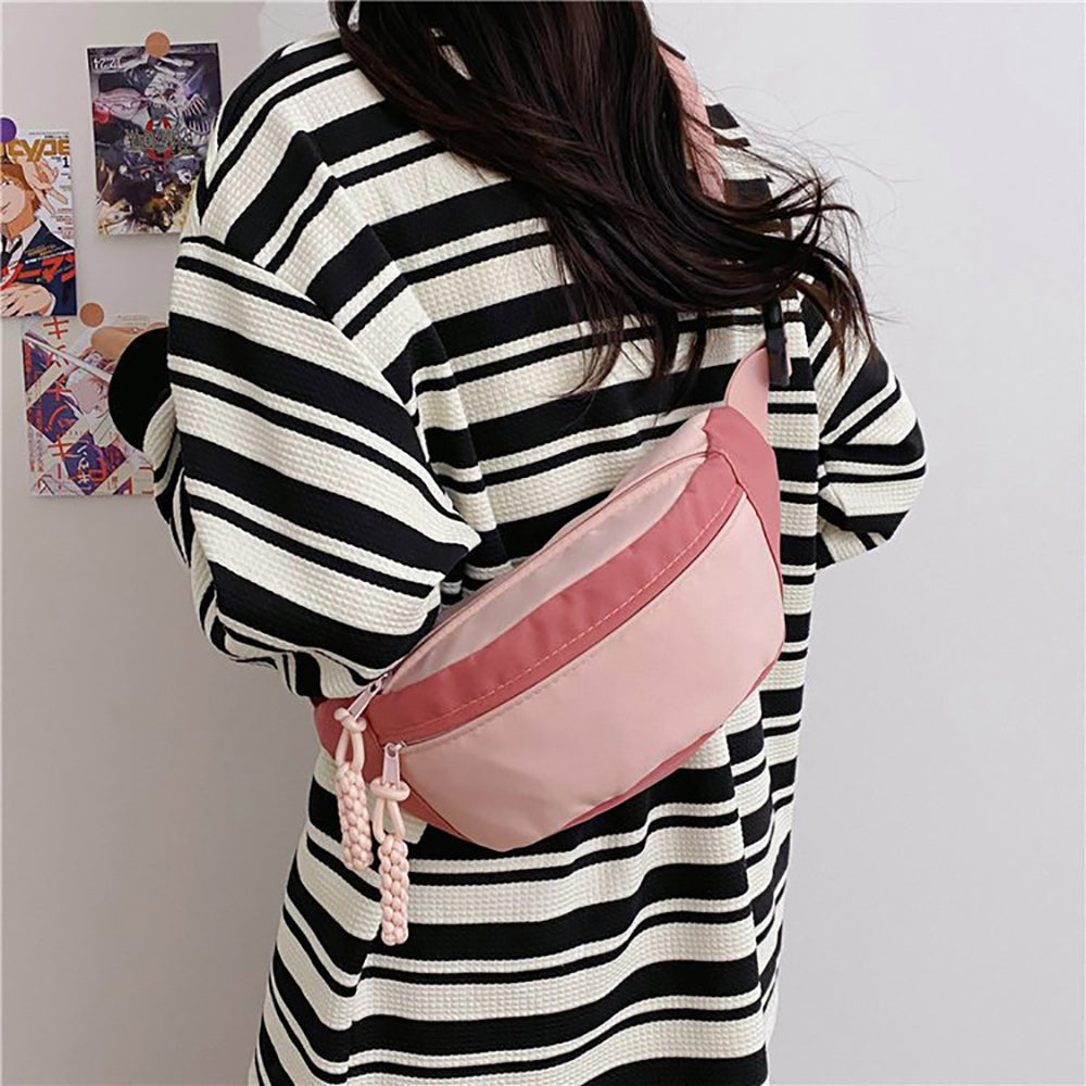 Colourblocked Hobo Bag with Applique