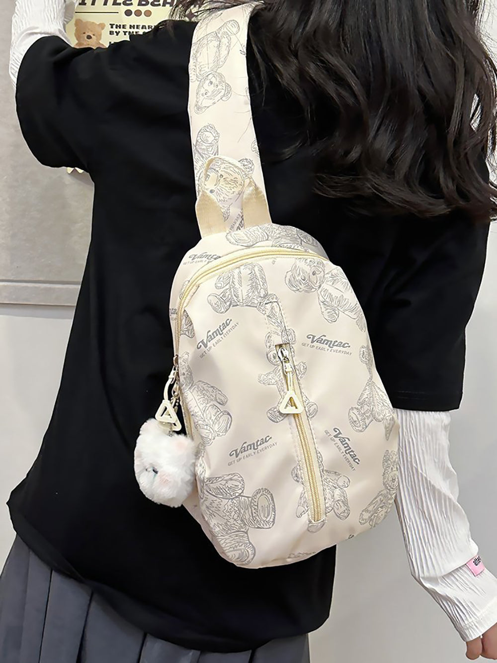 Printed Structured Shoulder Bag
