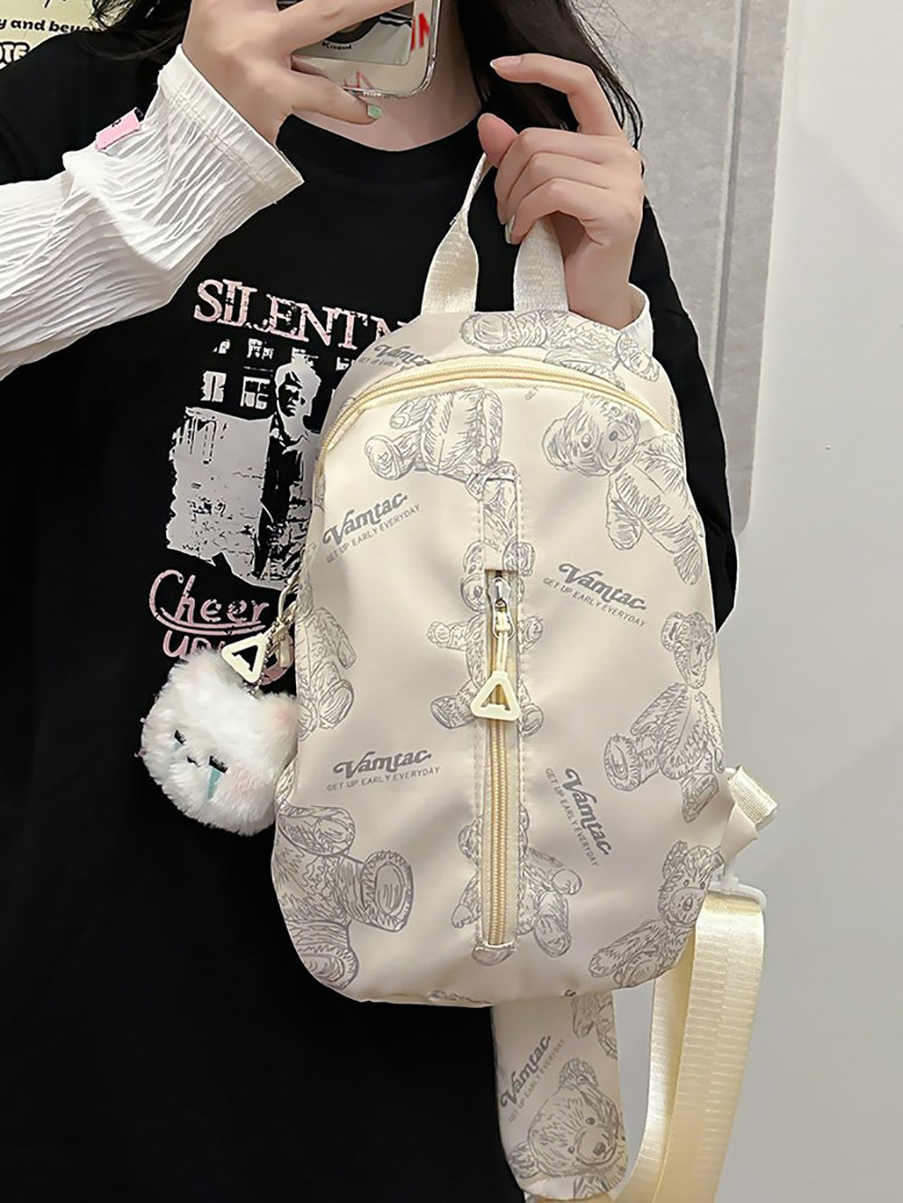 Printed Structured Shoulder Bag