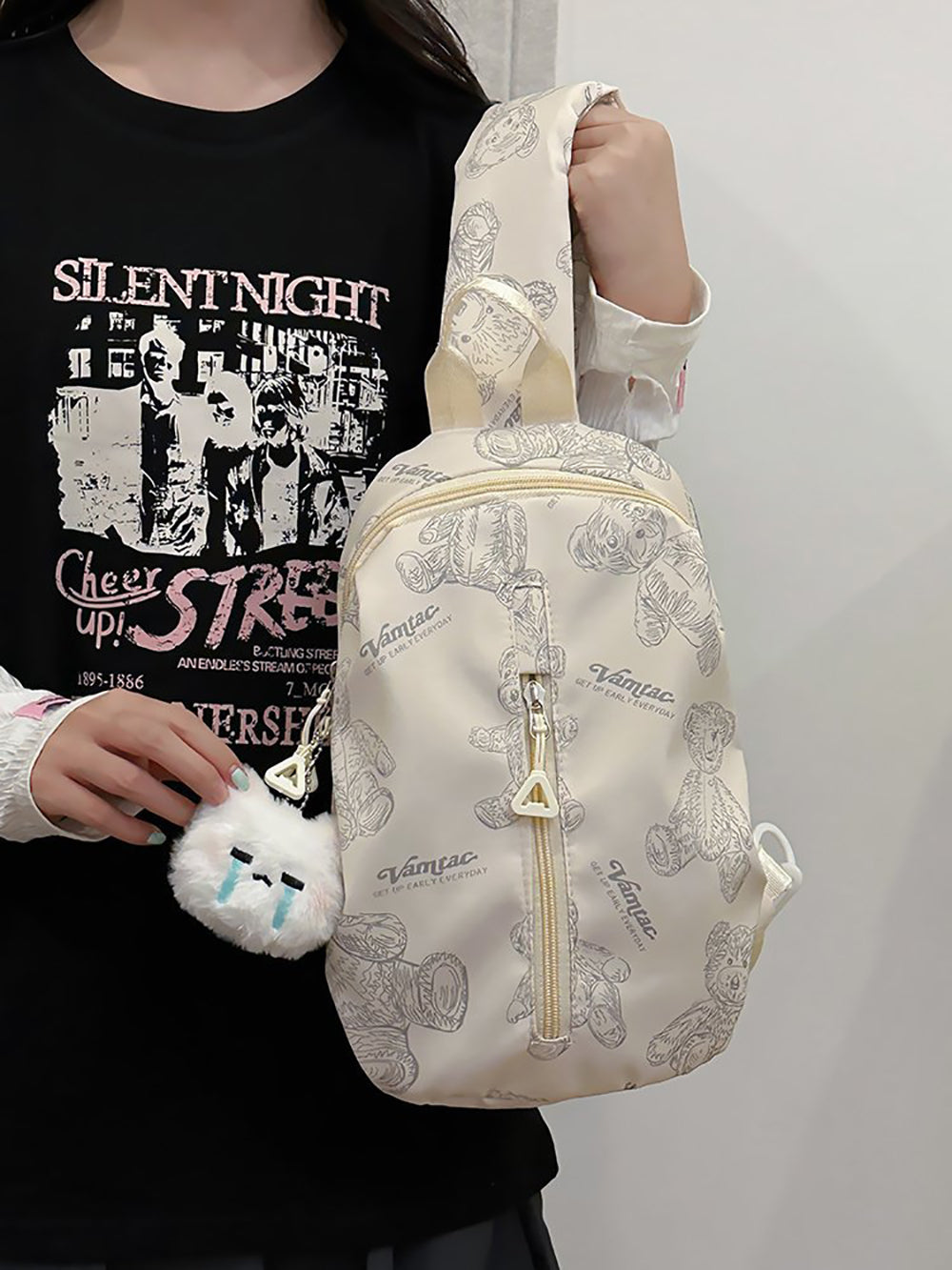Printed Structured Shoulder Bag