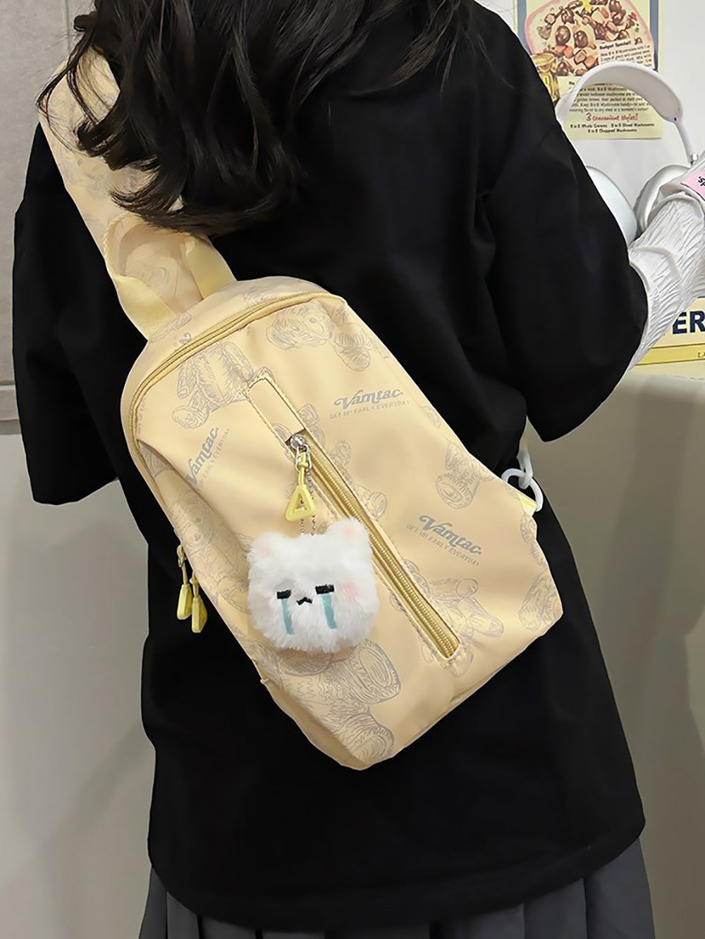 Printed Structured Shoulder Bag