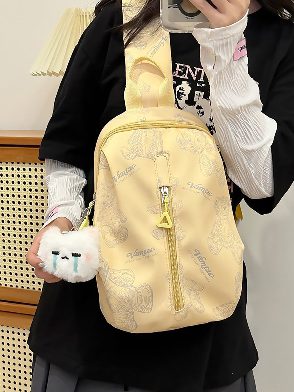 Printed Structured Shoulder Bag