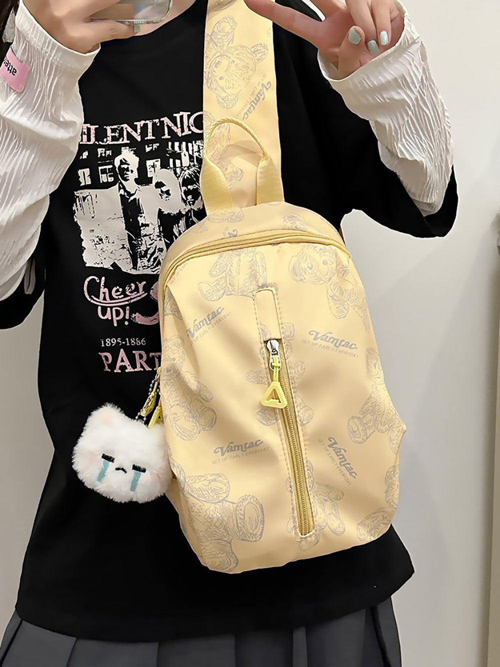Printed Structured Shoulder Bag