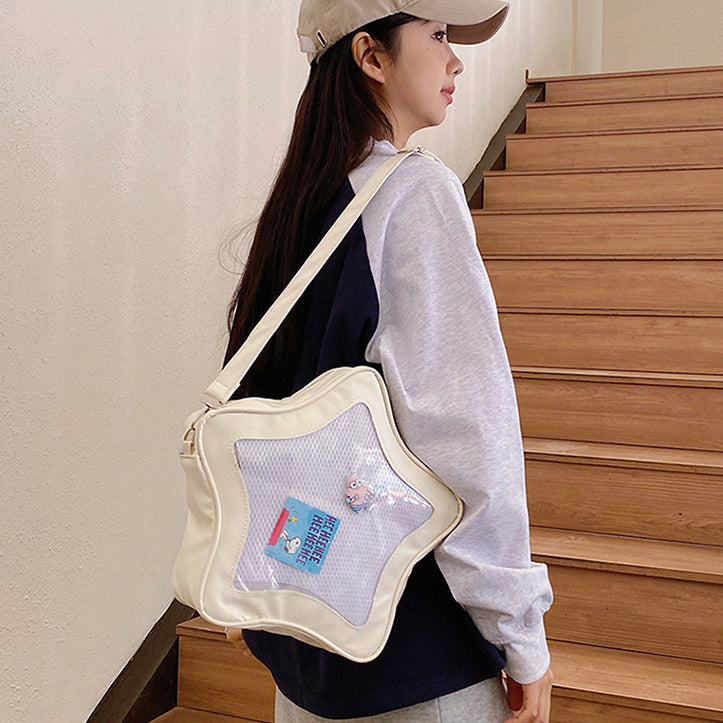 Black Solid One Handle Sling Bag