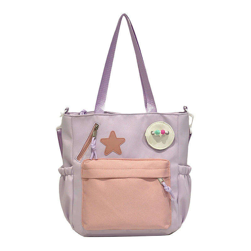 Colourblocked Bucket Tote Bag