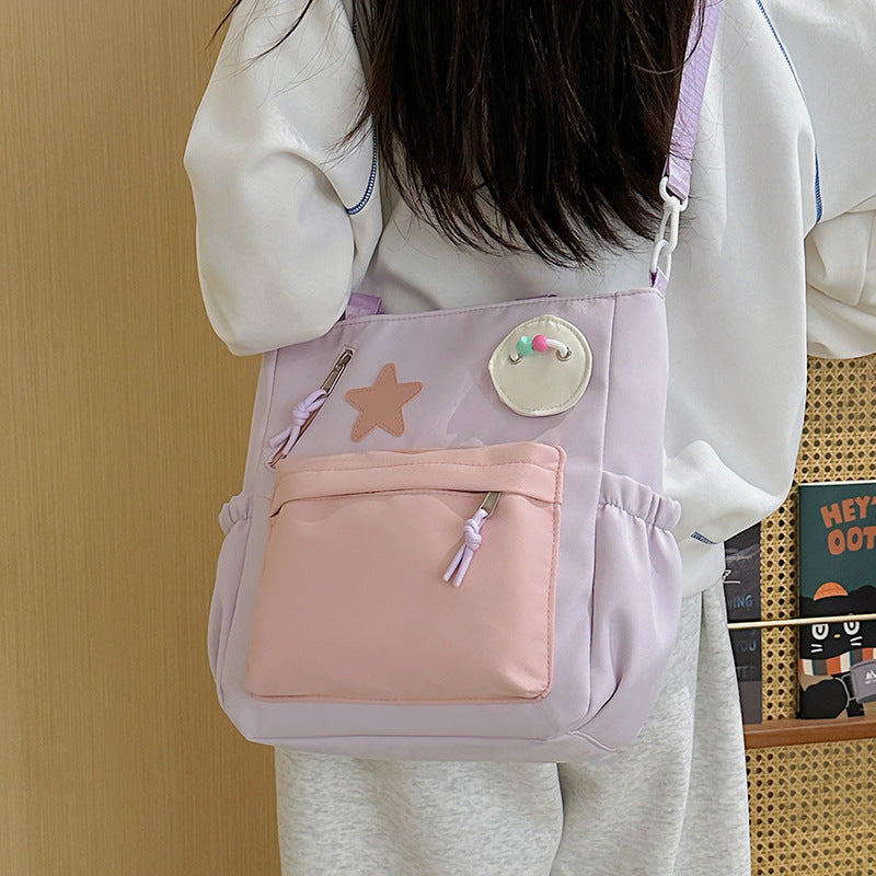 Colourblocked Bucket Tote Bag