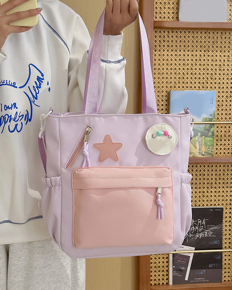 Colourblocked Bucket Tote Bag