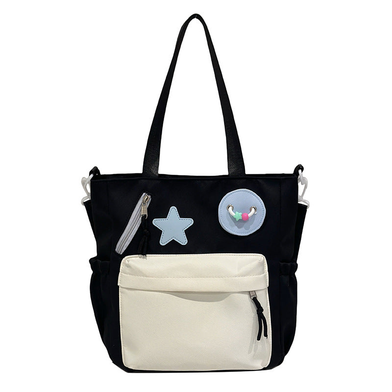 Colourblocked Bucket Shoulder Bag