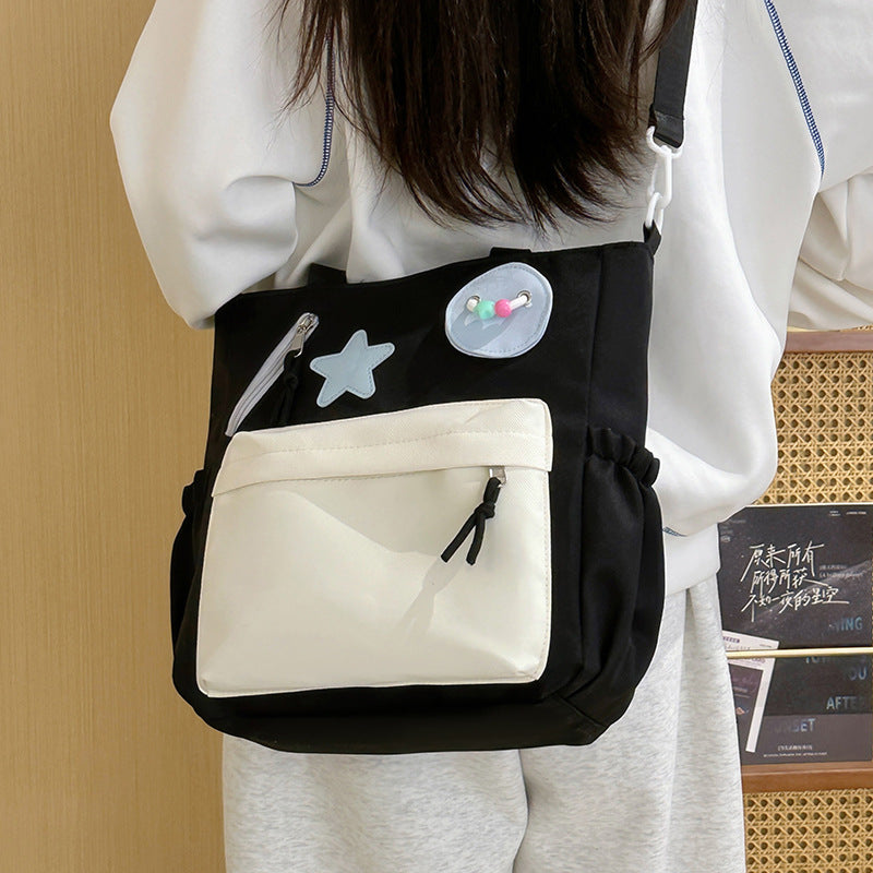 Colourblocked Bucket Shoulder Bag