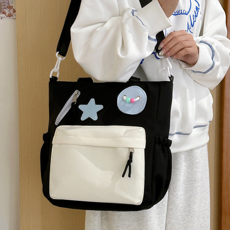 Colourblocked Bucket Shoulder Bag