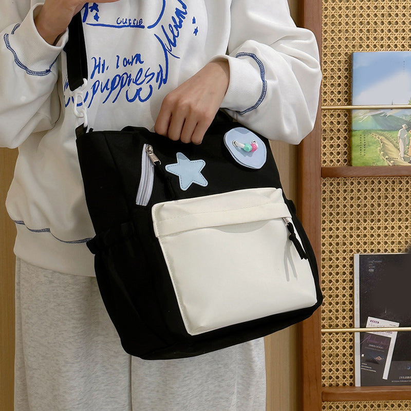 Colourblocked Bucket Shoulder Bag
