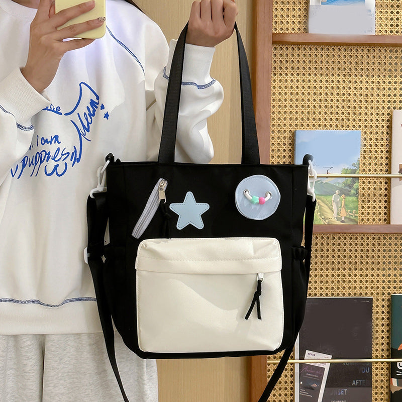 Colourblocked Bucket Shoulder Bag