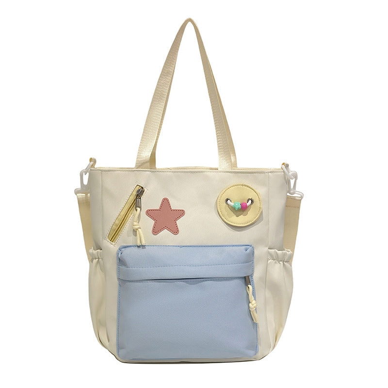 Colourblocked Bucket Tote Bag