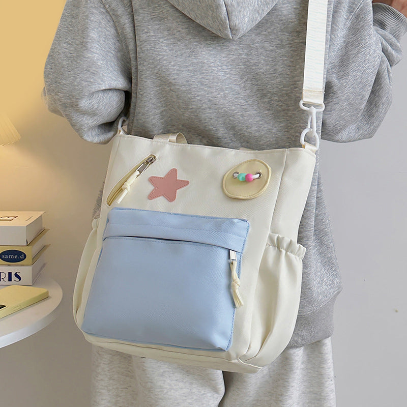 Colourblocked Bucket Tote Bag