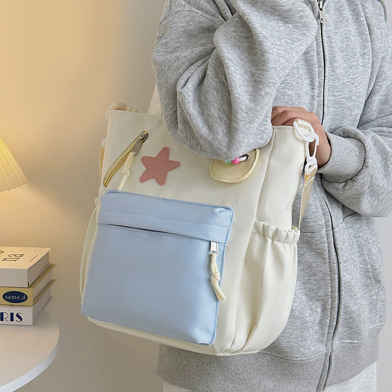 Colourblocked Bucket Tote Bag
