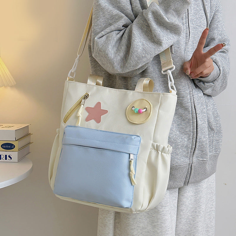 Colourblocked Bucket Tote Bag