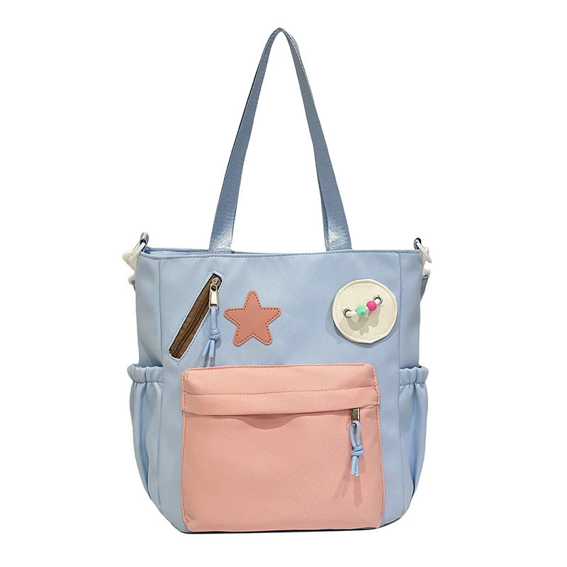 Colourblocked Bucket Shoulder Bag