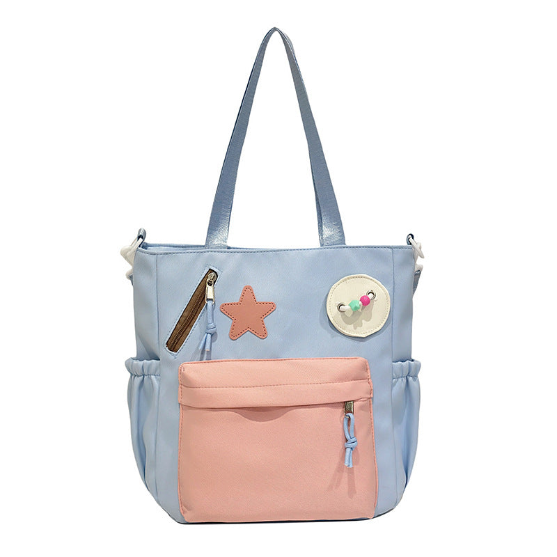 Colourblocked Bucket Shoulder Bag
