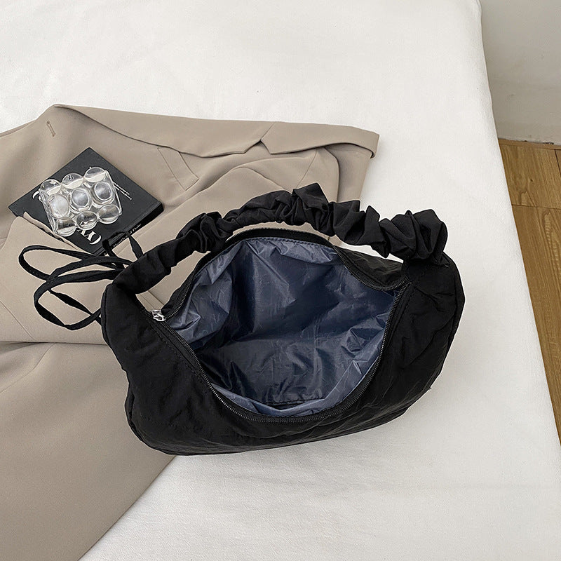 Black Solid One Handle Sling Bag