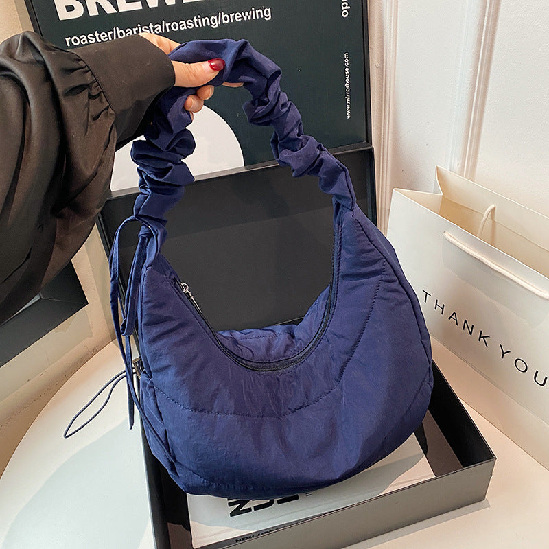 Blue Solid One Handle Sling Bag