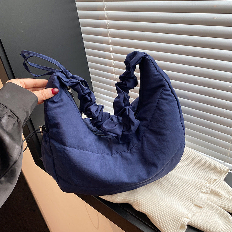 Blue Solid One Handle Sling Bag