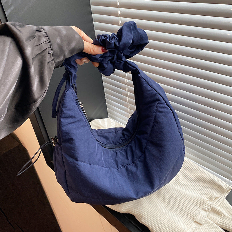 Blue Solid One Handle Sling Bag
