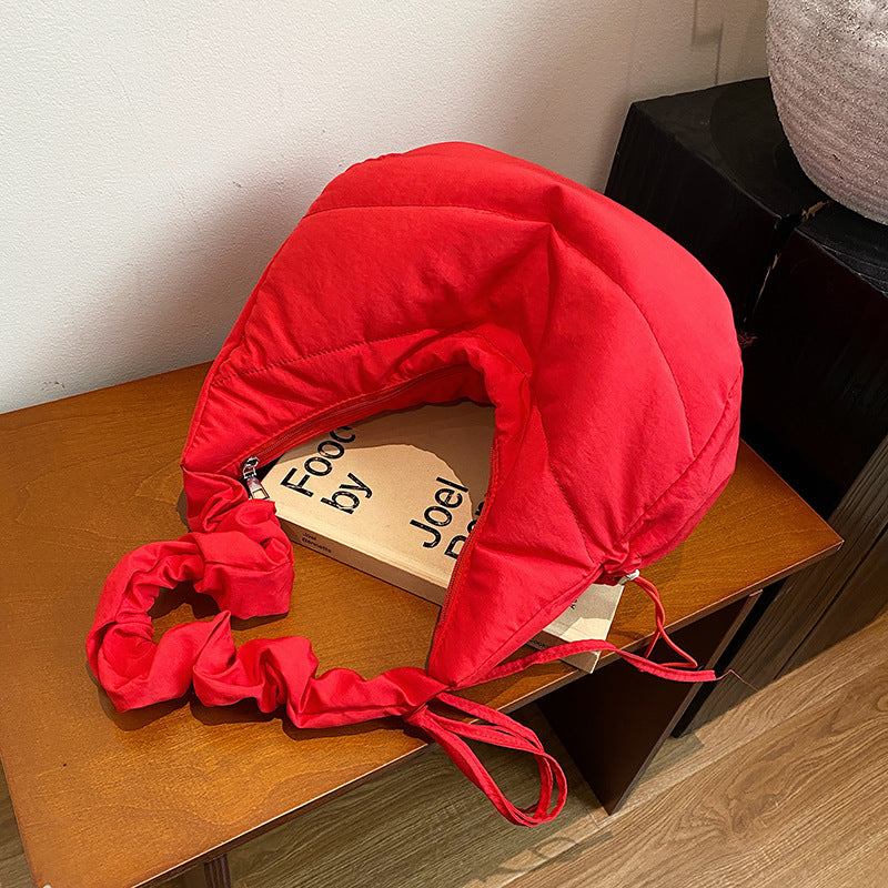 Red Solid One Handle Sling Bag
