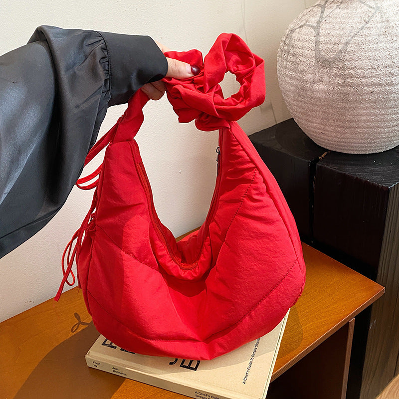 Red Solid One Handle Sling Bag