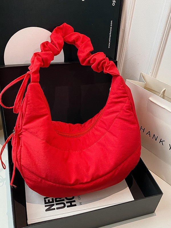 Red Solid One Handle Sling Bag