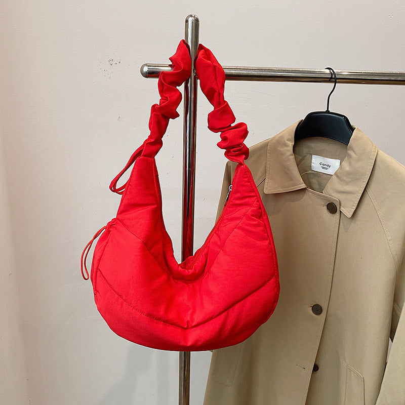 Red Solid One Handle Sling Bag