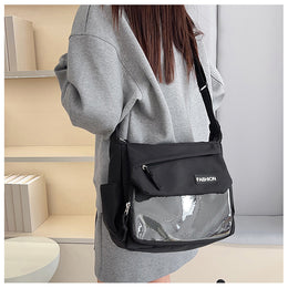 Black Solid One Handle Sling Bag